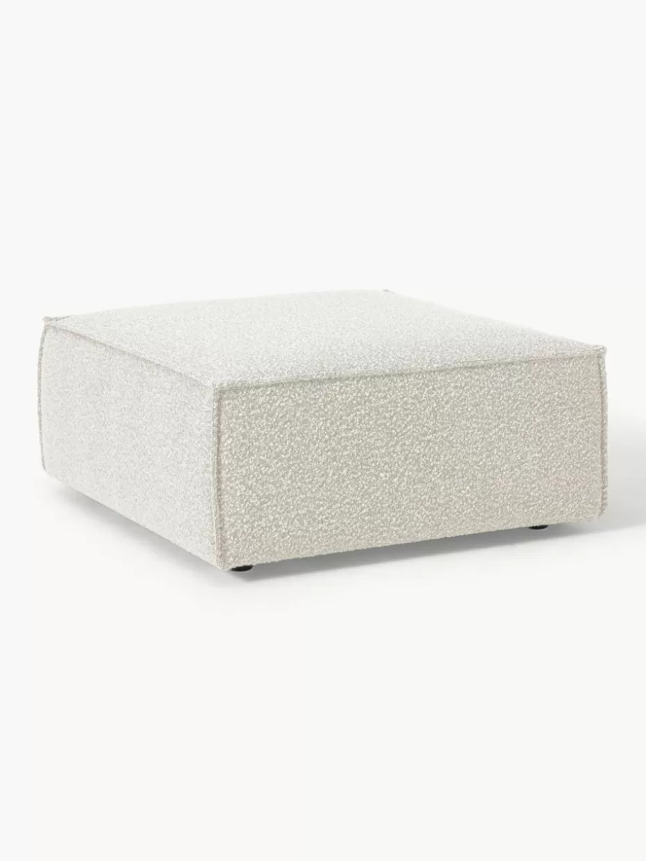 Hocker | Sofaserien-Westwing Collection Sofa-Hocker Lennon aus Bouclé Bouclé Off White
