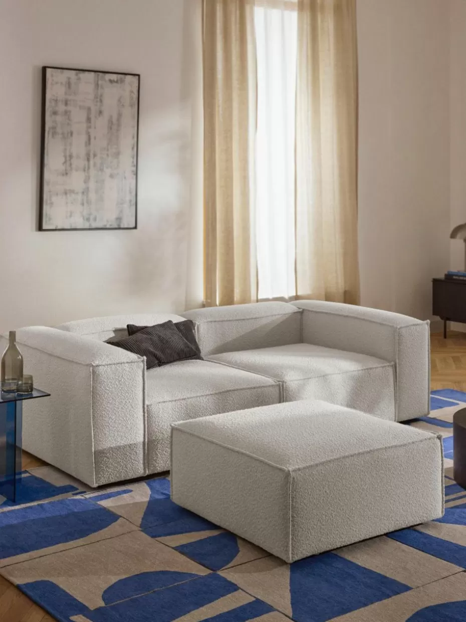 Hocker | Sofaserien-Westwing Collection Sofa-Hocker Lennon aus Bouclé Bouclé Off White