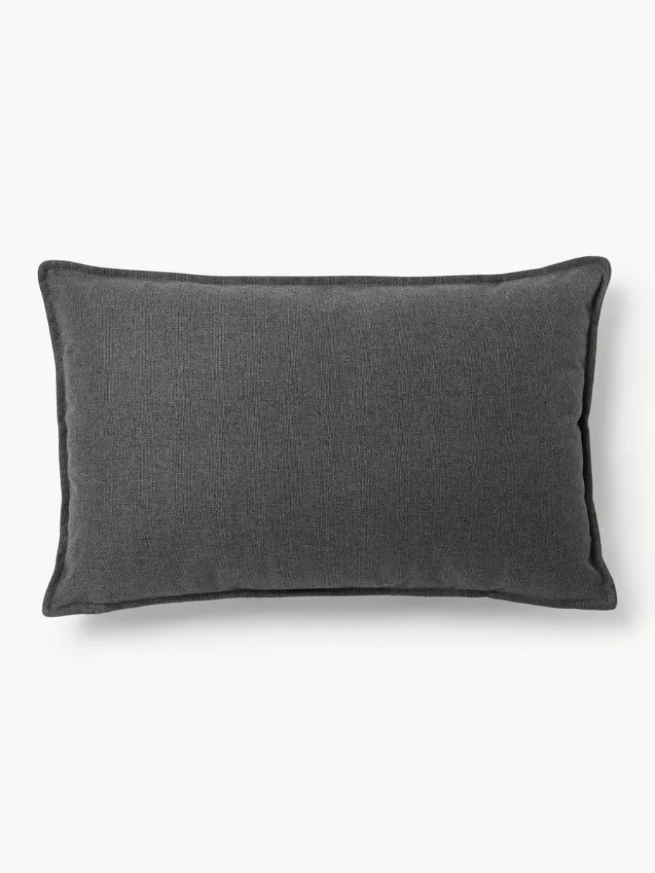Sofakissen-Westwing Collection Sofa-Kissen Lennon Webstoff Anthrazit