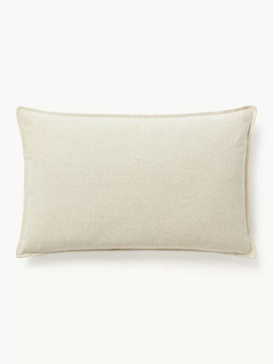 Sofakissen-Westwing Collection Sofa-Kissen Lennon Webstoff Off White