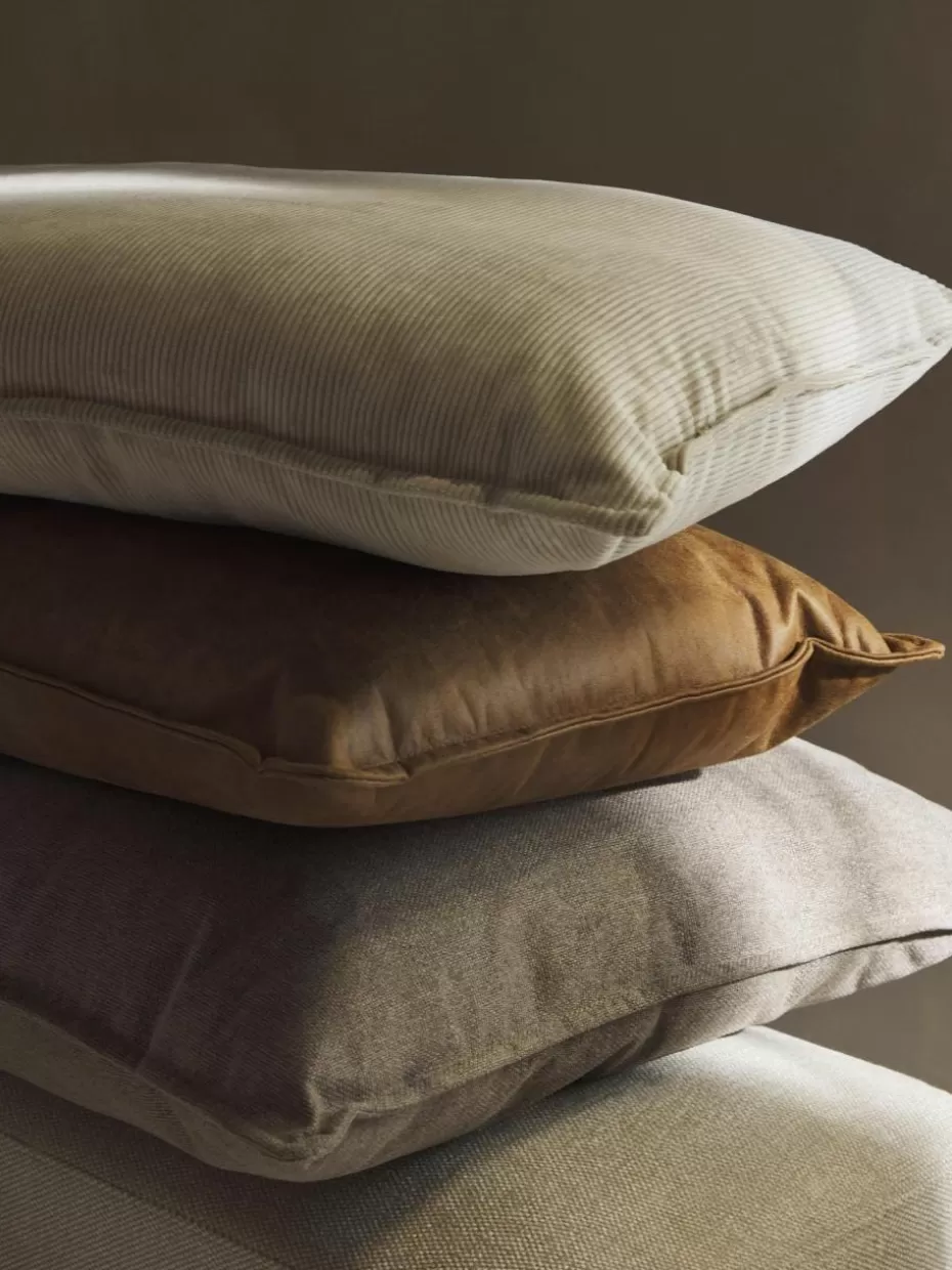 Sofakissen-Westwing Collection Sofa-Kissen Lennon Webstoff Taupe