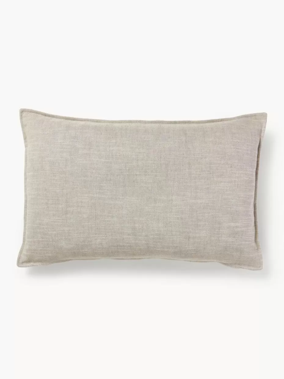 Sofakissen-Westwing Collection Sofa-Kissen Lennon aus Leinen-Mix Leinen-Mix Grau