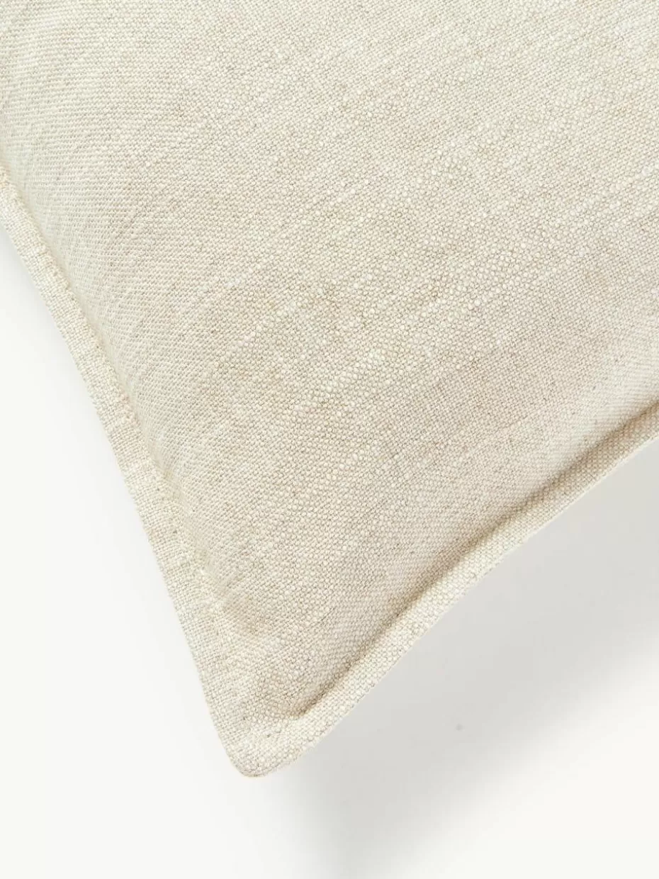 Sofakissen-Westwing Collection Sofa-Kissen Lennon aus Leinen-Mix Leinen-Mix Beige