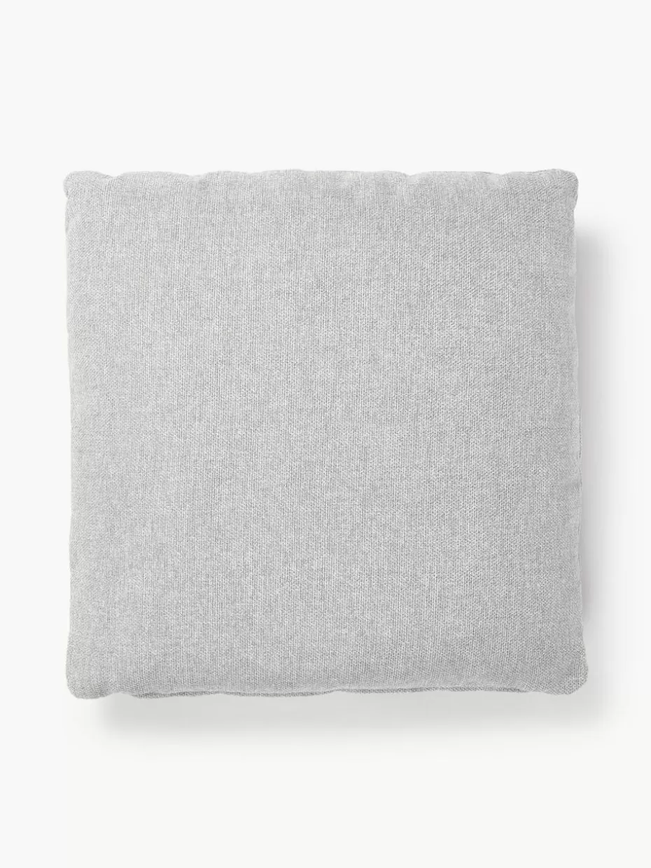 Sofakissen-Westwing Collection Sofa-Kissen Melva Webstoff Hellgrau