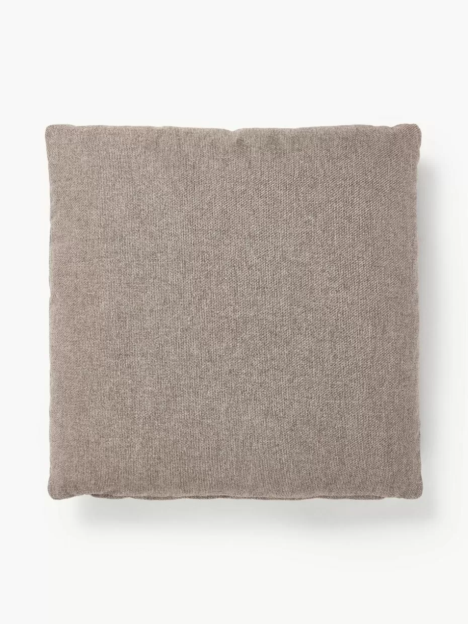 Sofakissen-Westwing Collection Sofa-Kissen Melva Webstoff Taupe