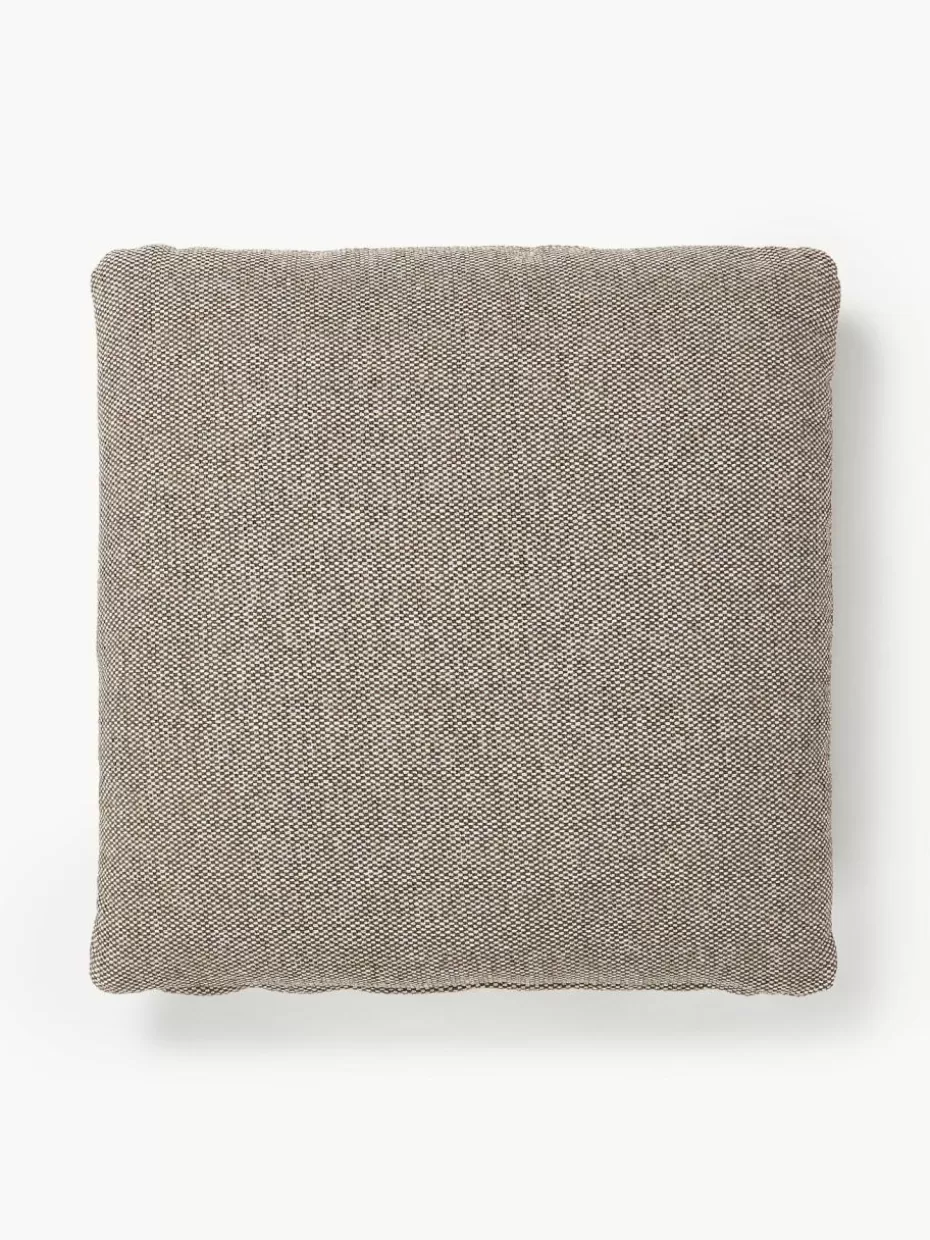 Sofakissen-Westwing Collection Sofa-Kissen Melva Webstoff Greige