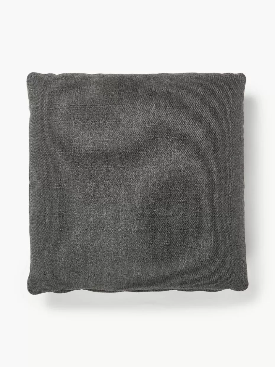 Sofakissen-Westwing Collection Sofa-Kissen Melva Webstoff Anthrazit