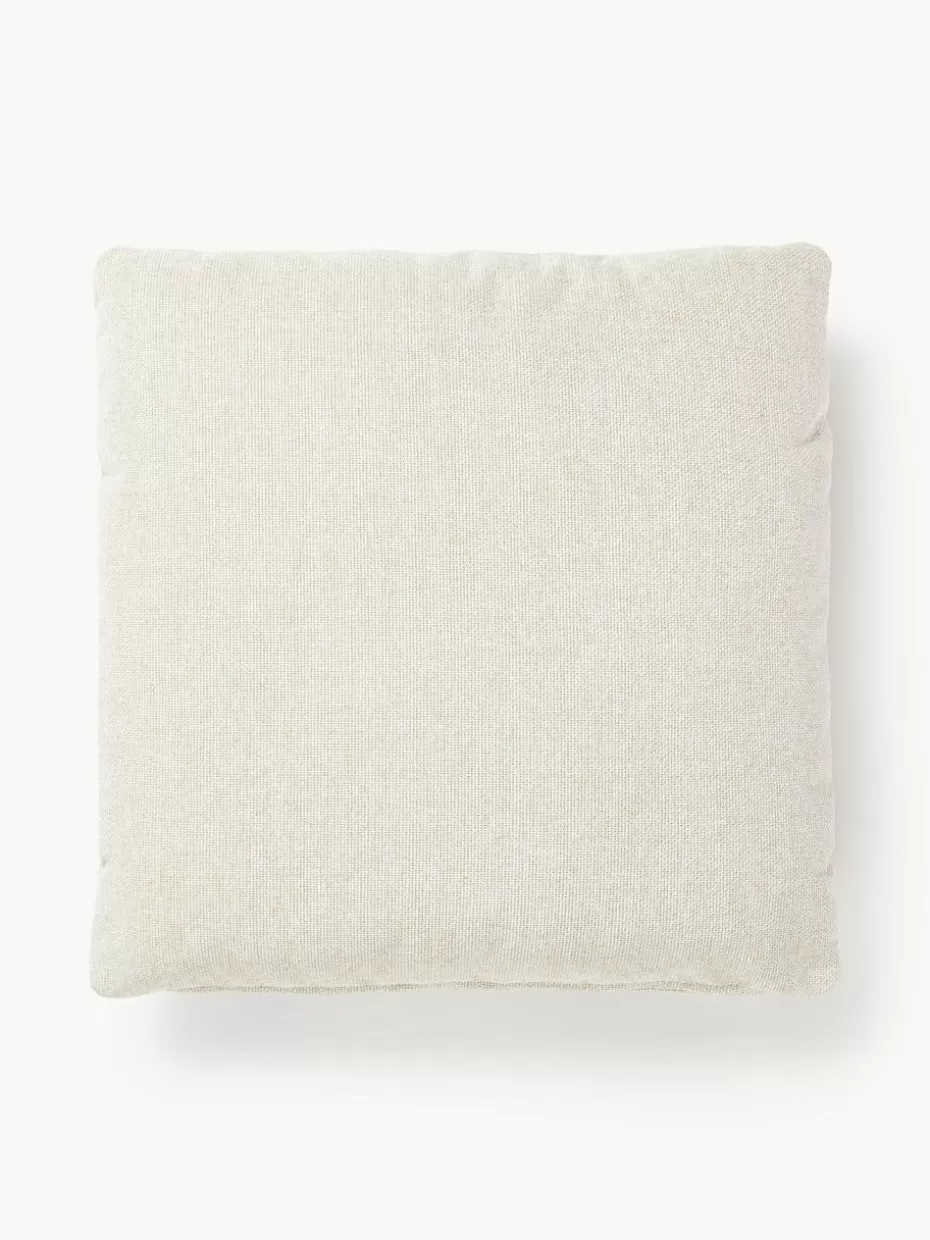Sofakissen-Westwing Collection Sofa-Kissen Melva Webstoff Off White