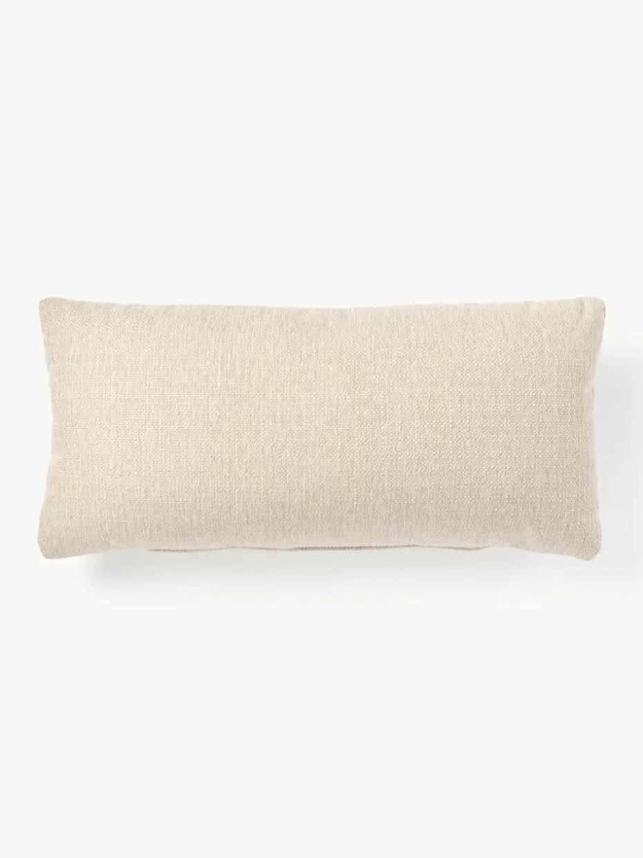 Sofakissen-Westwing Collection Sofa-Kissen Sofia Webstoff Hellbeige