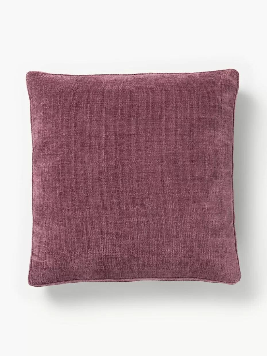 Sofakissen | Sofaserien-Westwing Collection Sofa-Kissen Tribeca Webstoff Aubergine