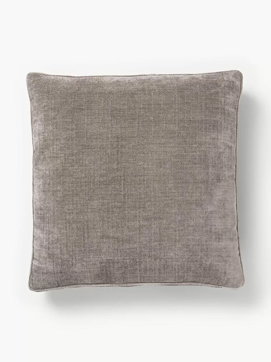 Sofakissen | Sofaserien-Westwing Collection Sofa-Kissen Tribeca Webstoff Taupe