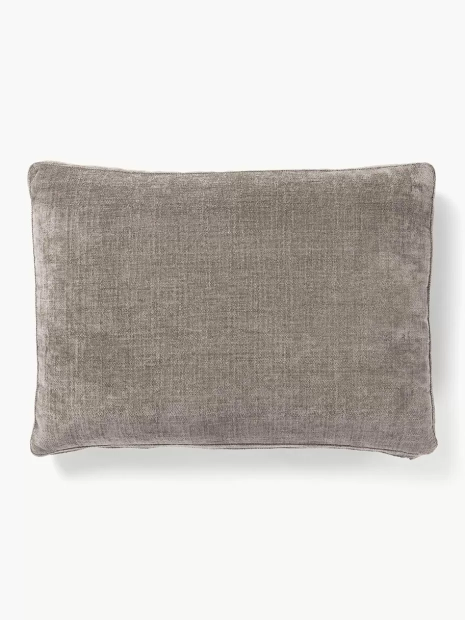 Sofakissen | Sofaserien-Westwing Collection Sofa-Kissen Tribeca Webstoff Taupe