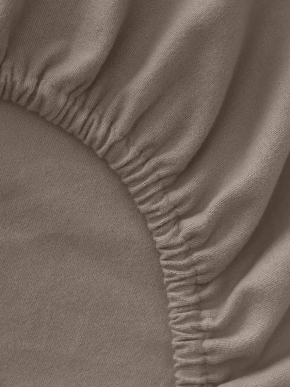 Spannbettlaken-Westwing Collection Spannbettlaken Biba, Flanell Taupe