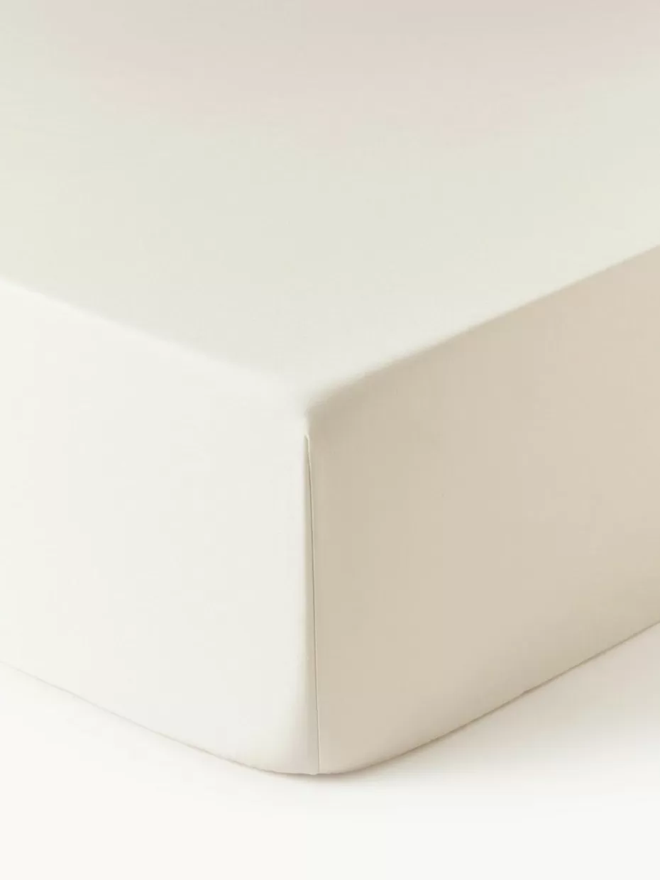 Spannbettlaken-Westwing Collection Spannbettlaken Premium, Baumwollsatin Hellbeige