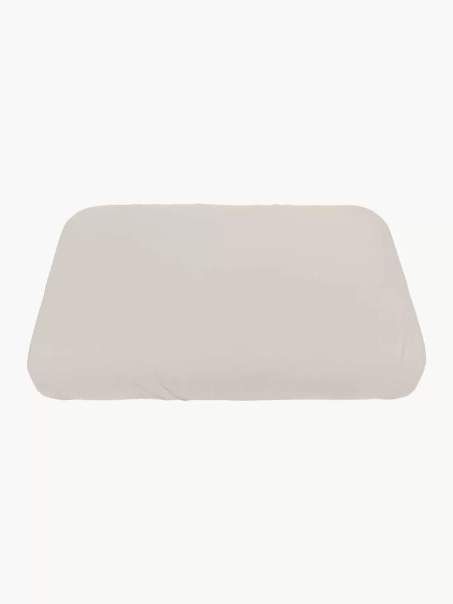 Bettwäsche-Sebra Spannbettlaken Seabreeze aus Bio-Baumwolle, in verschiedenen Größen Hellbeige