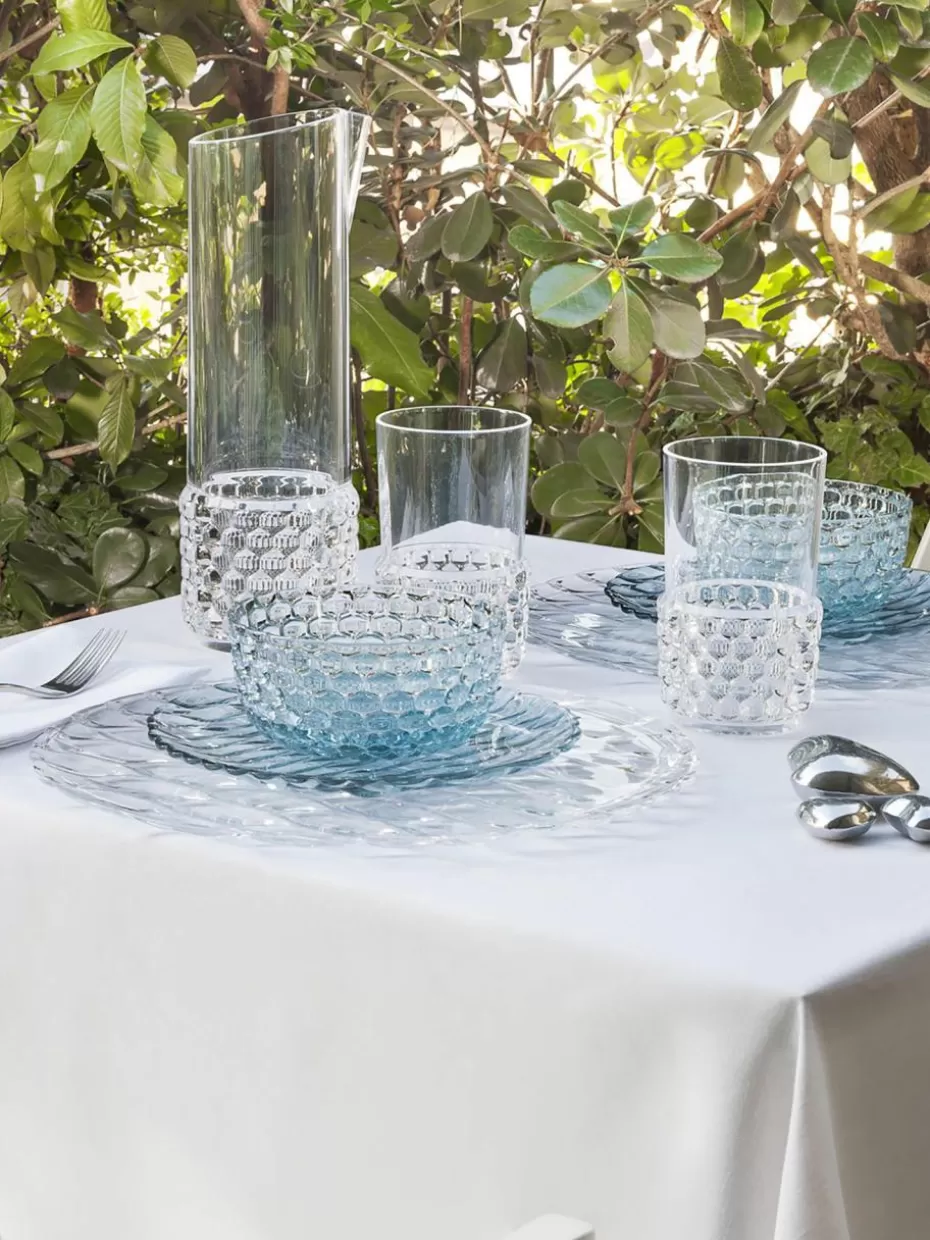 Teller-Kartell Speiseteller Jellies mit Strukturmuster, 4 Stück Hellblau