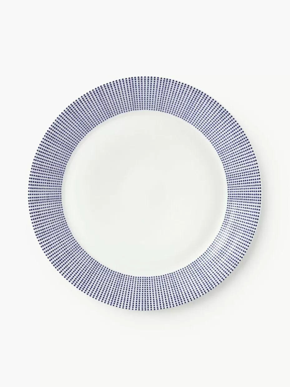 Teller-Royal Doulton Speiseteller Pacific Blue aus Porzellan Gepunktet
