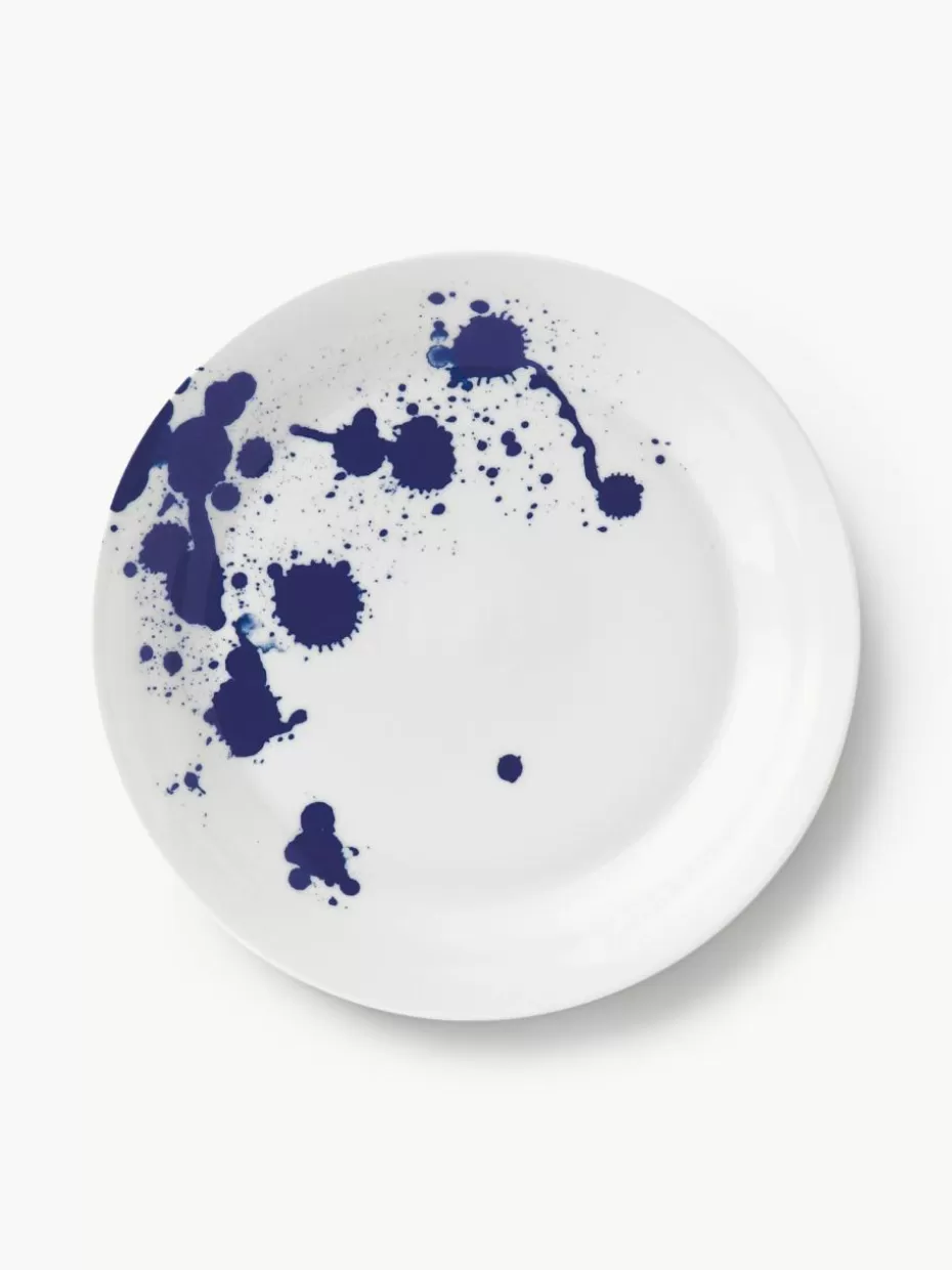 Teller-Royal Doulton Speiseteller Pacific Blue aus Porzellan Abstrakt