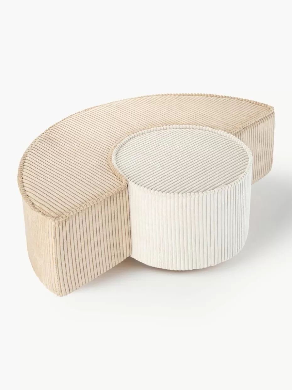 Sitzsäcke-Wigiwama Spiel-Set Arch aus Cord, 2-tlg. Cord Beige, Weiß