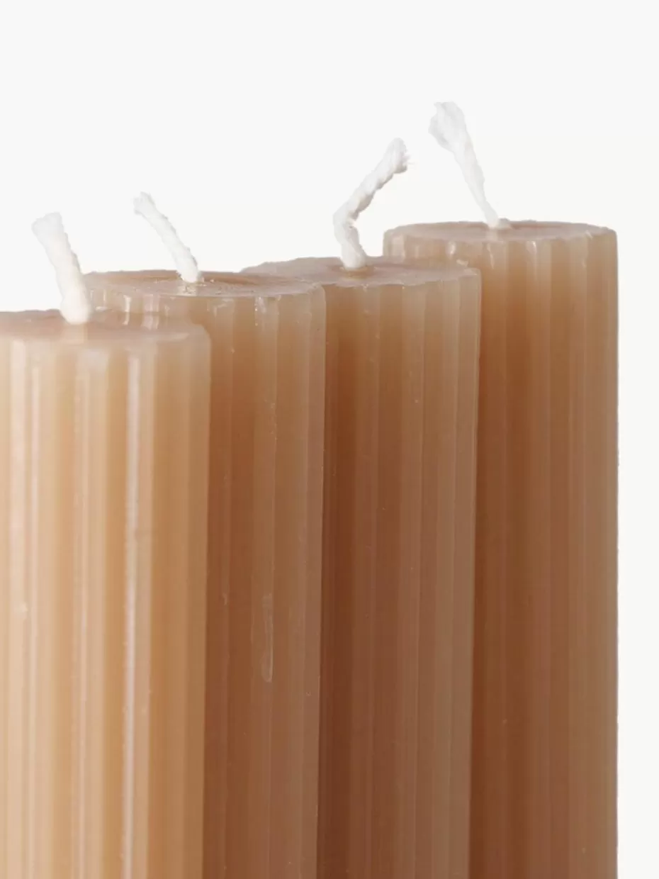 Kerzen-Westwing Stabkerzen Classic, 4 Stück Beige