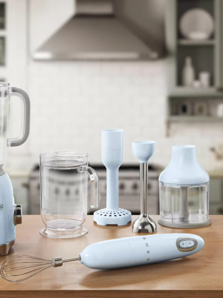 Mixer-Smeg Stabmixer-Set 50's Style, 5-tlg. Hellblau, glänzend