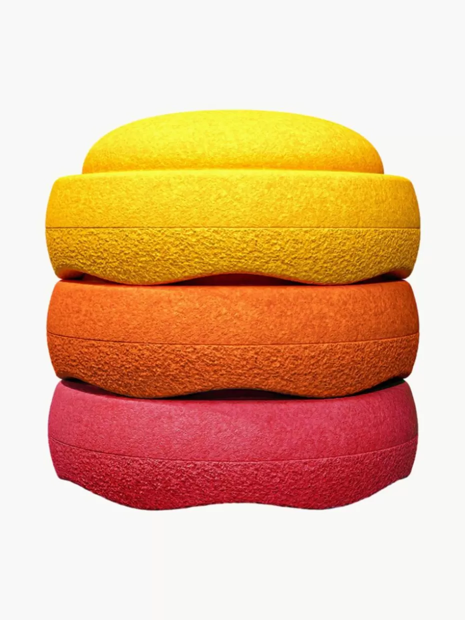 Spielzeug & Kuscheltiere-Stapelstein e Original, 3er-Set Sonnengelb, Orange, Pink