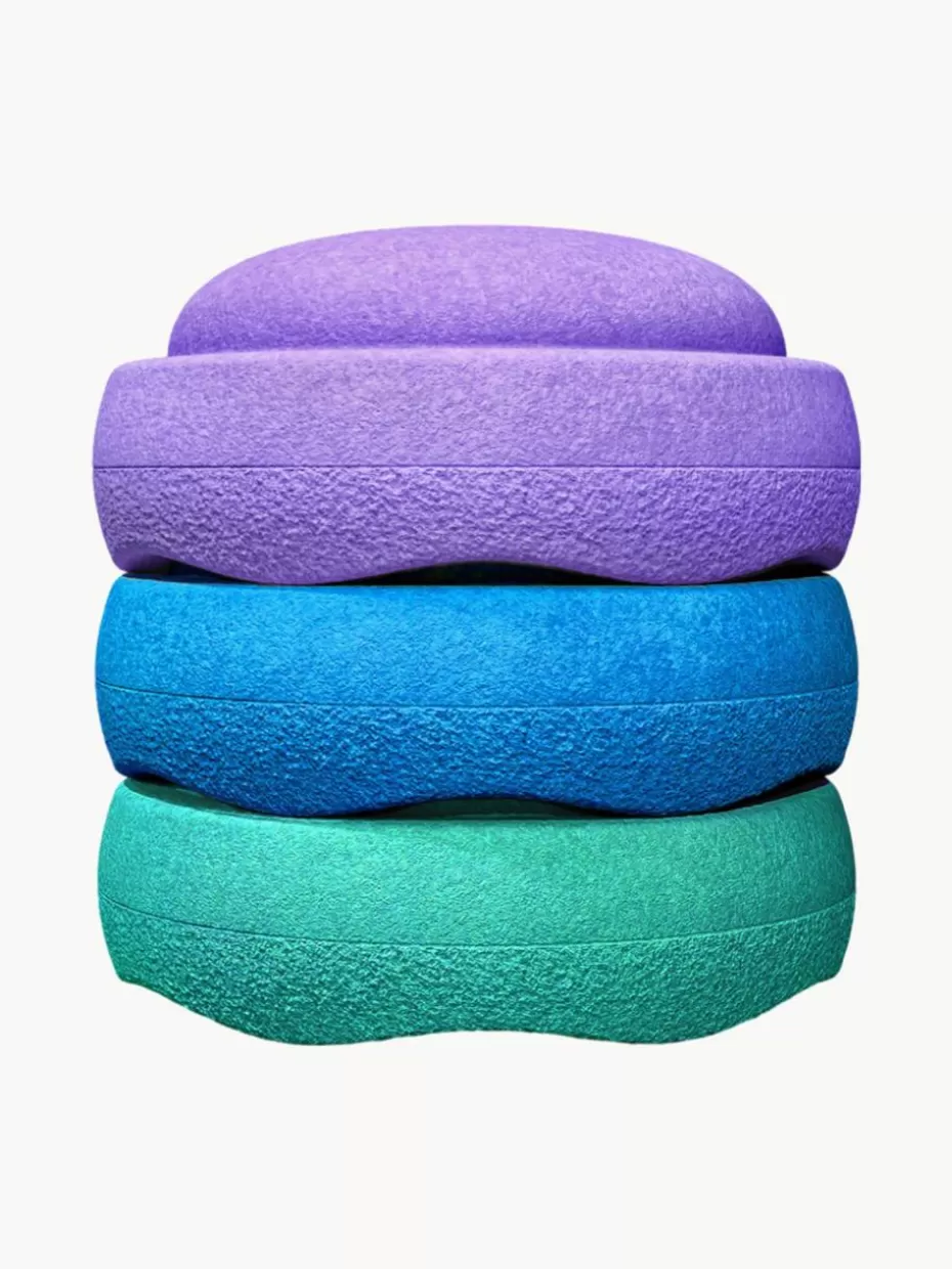 Spielzeug & Kuscheltiere-Stapelstein e Original, 3er-Set Lila, Blau, Türkisgrün