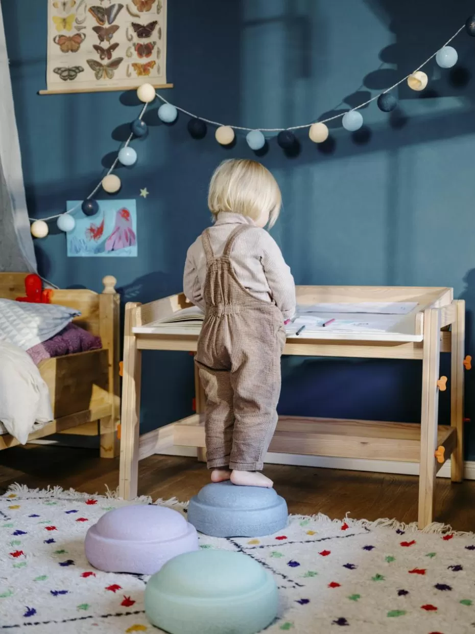 Spielzeug & Kuscheltiere-Stapelstein e Original, 3er-Set Lavendel, Hellblau, Mintgrün