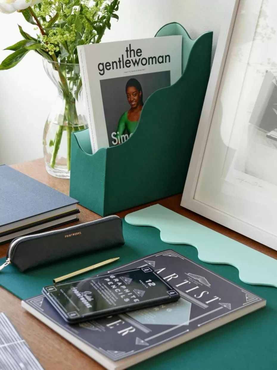 Bürobedarf-Printworks Stehsammler Magazine Grüntöne