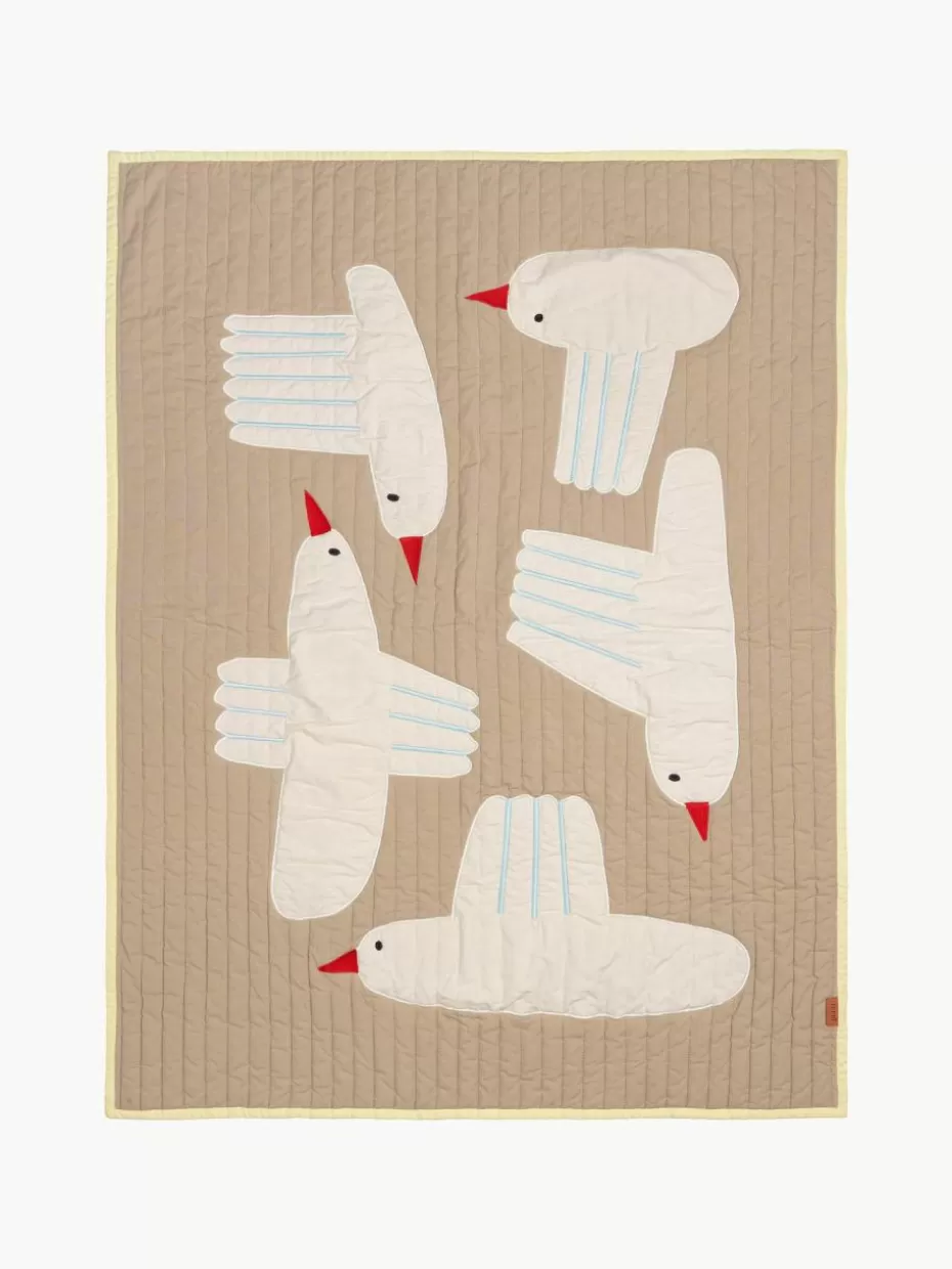 Deko-ferm LIVING Kids Steppdecke Bird aus Bio-Baumwolle