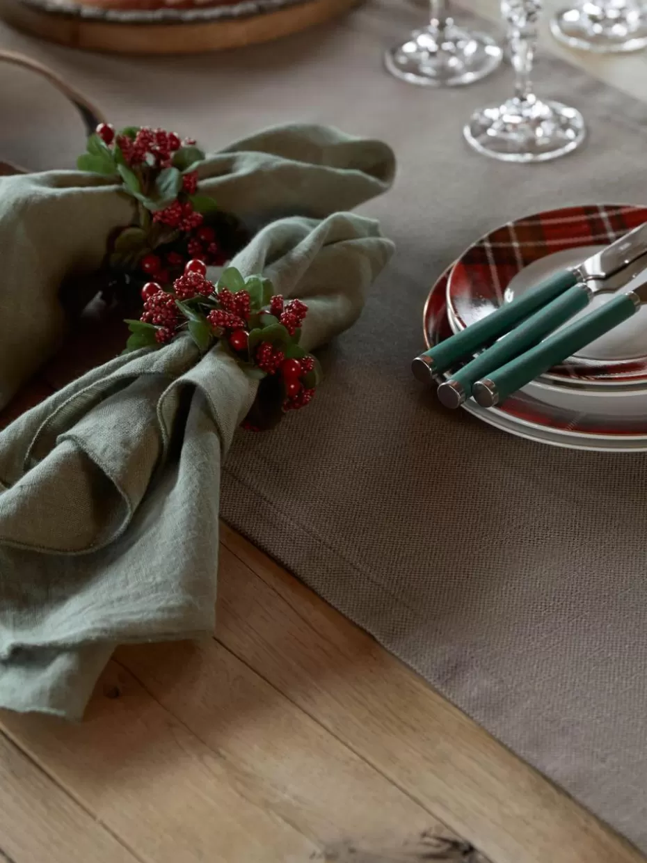 Servietten & Ringe-Broste Copenhagen Stoffserviette Gracie aus Leinen mit Hohlsaum, 2 Stück