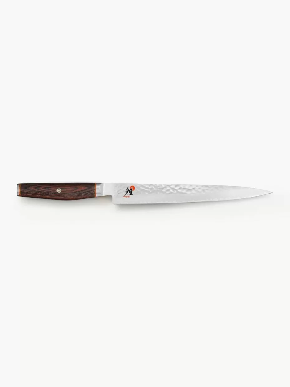 Küchenmesser-Miyabi Sujihiki-Messer Silberfarben, Dunkles Holz