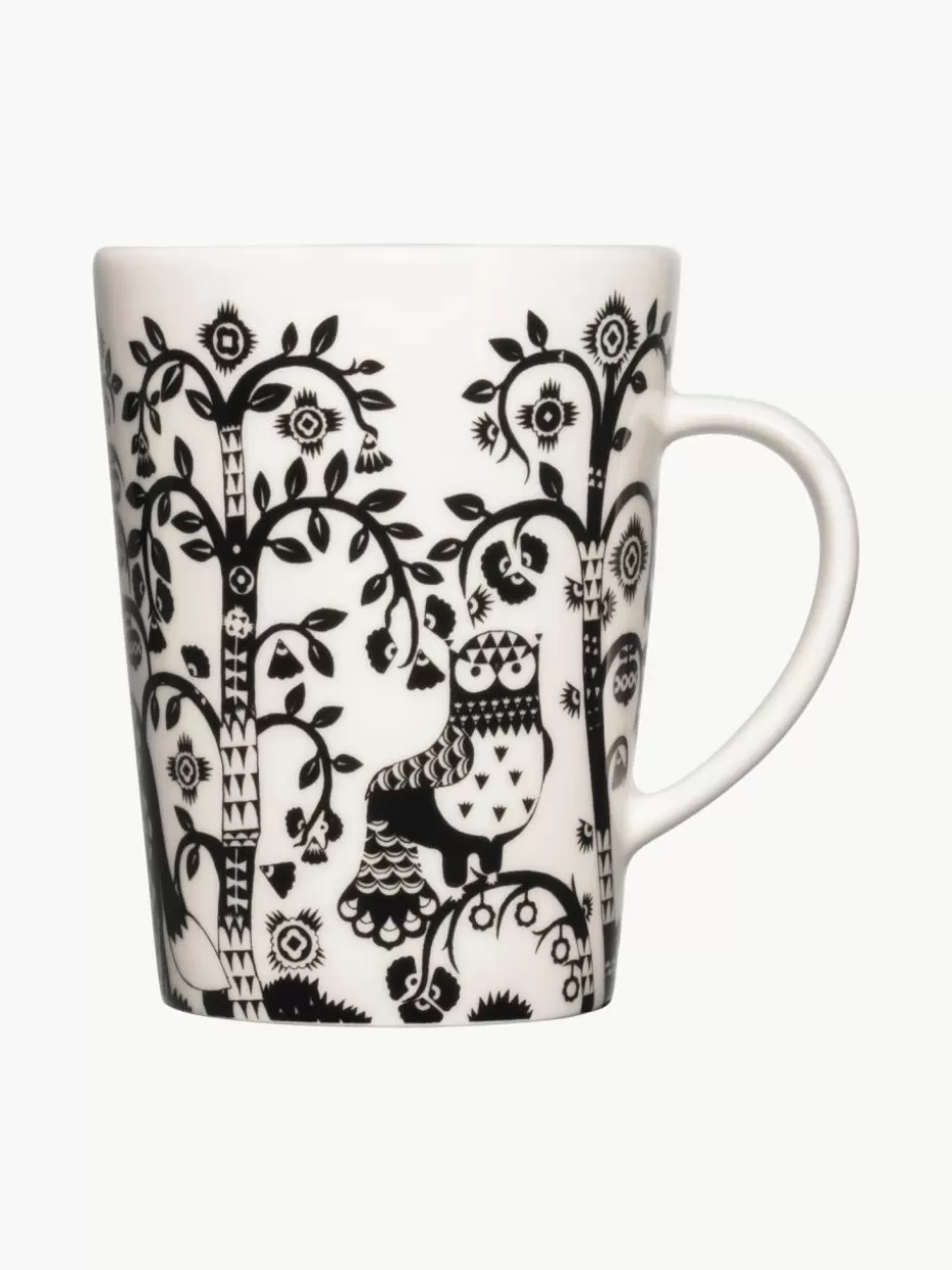 Weihnachtsgeschirr | Tassen-iittala Tasse Taika aus Vitro-Porzellan, 300 ml Schwarz, Weiß