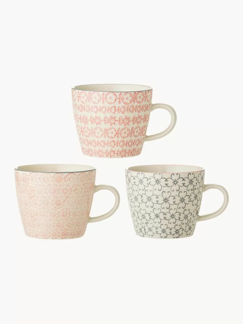 Tassen-Bloomingville Tassen Cécile mit kleinem Muster, 3er-Set