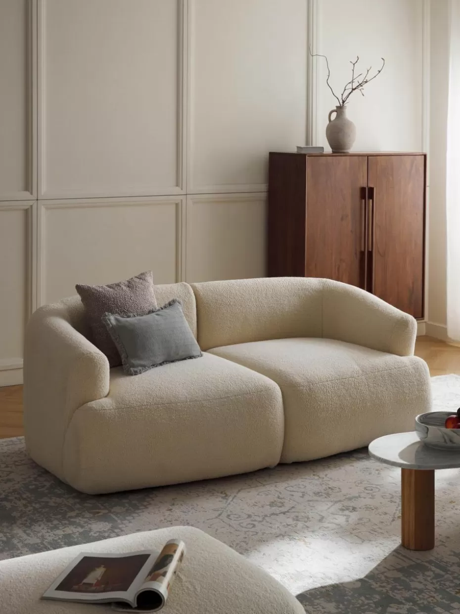 Sofas | Sofaserien-Westwing Collection Teddy-Eckmodul Sofia Teddy Off White