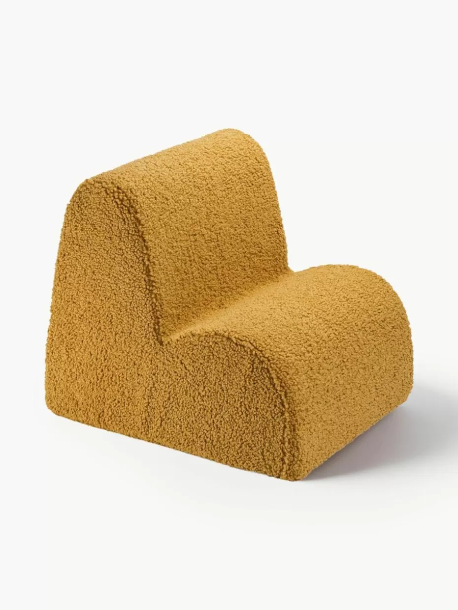 Sitzsäcke-Wigiwama Teddy-Kindersessel Cloud Teddy Senfgelb