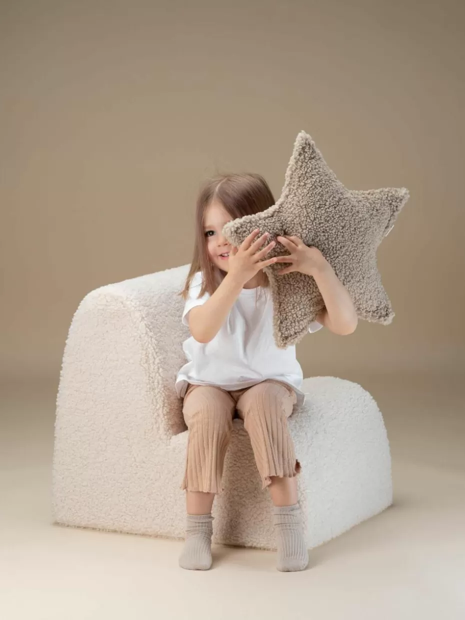 Sitzsäcke-Wigiwama Teddy-Kindersessel Cloud Teddy Off White