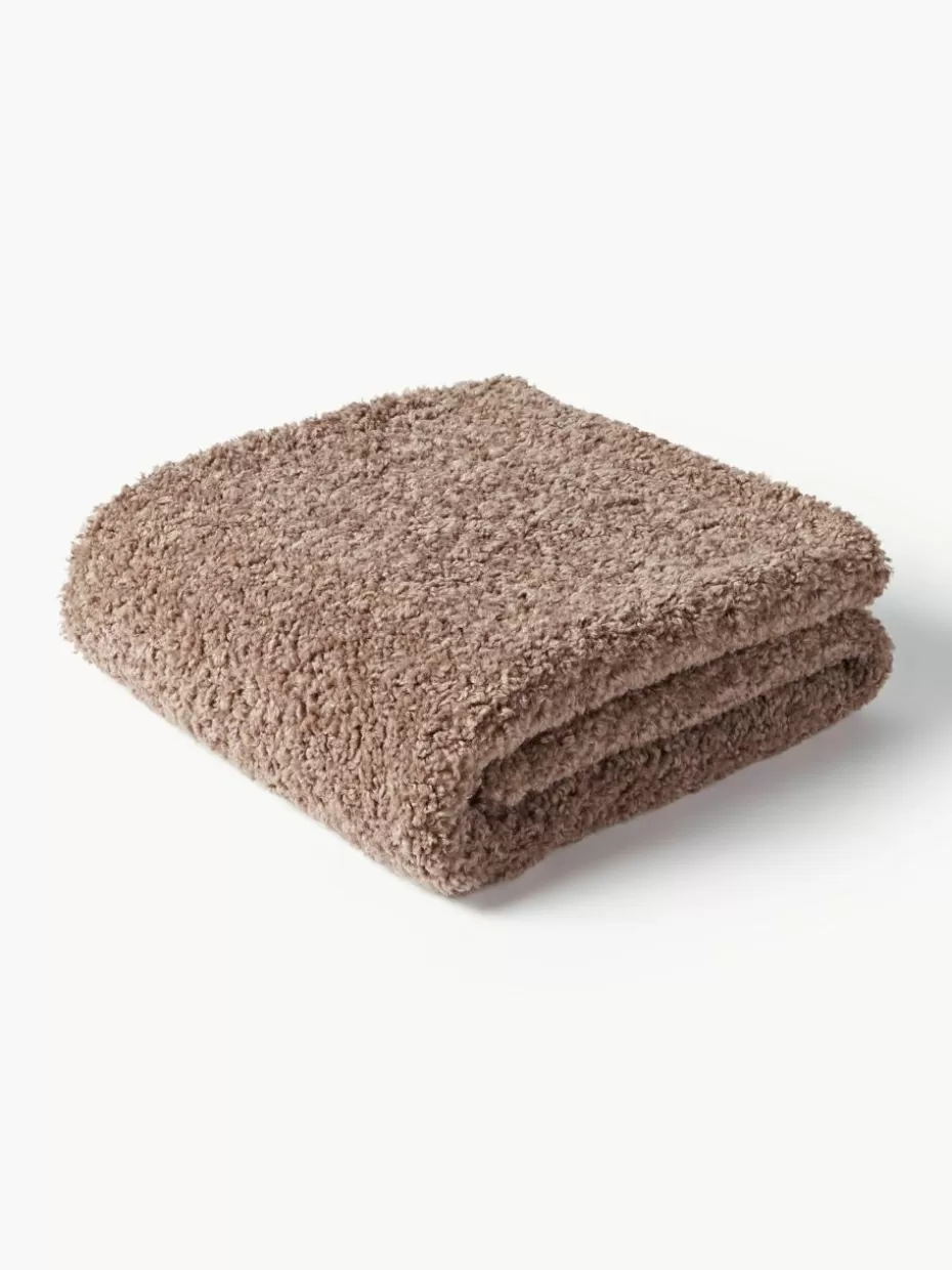 Decken & Plaids-Westwing Collection Teddy-Kuscheldecke Dotty Nougat
