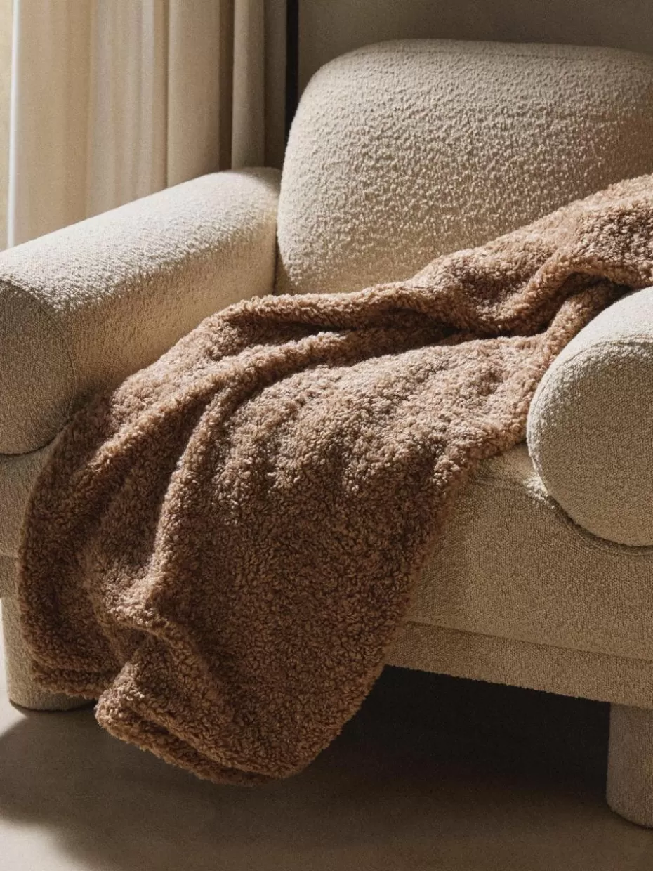 Decken & Plaids-Westwing Collection Teddy-Kuscheldecke Dotty Nougat