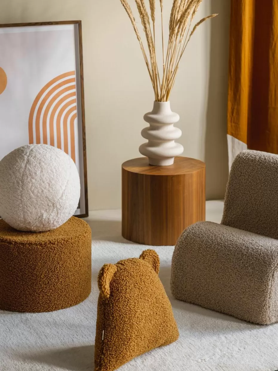 Kissen-Wigiwama Teddy-Kuschelkissen Bear Senfgelb