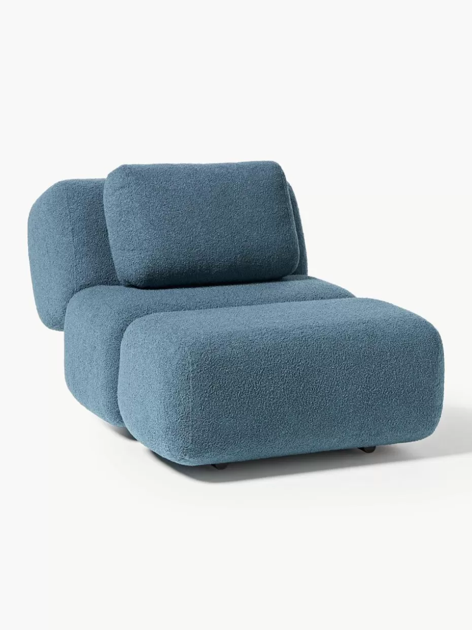 Sessel | Sofaserien-Westwing Collection Teddy-Sessel Caterpillar Teddy Graublau