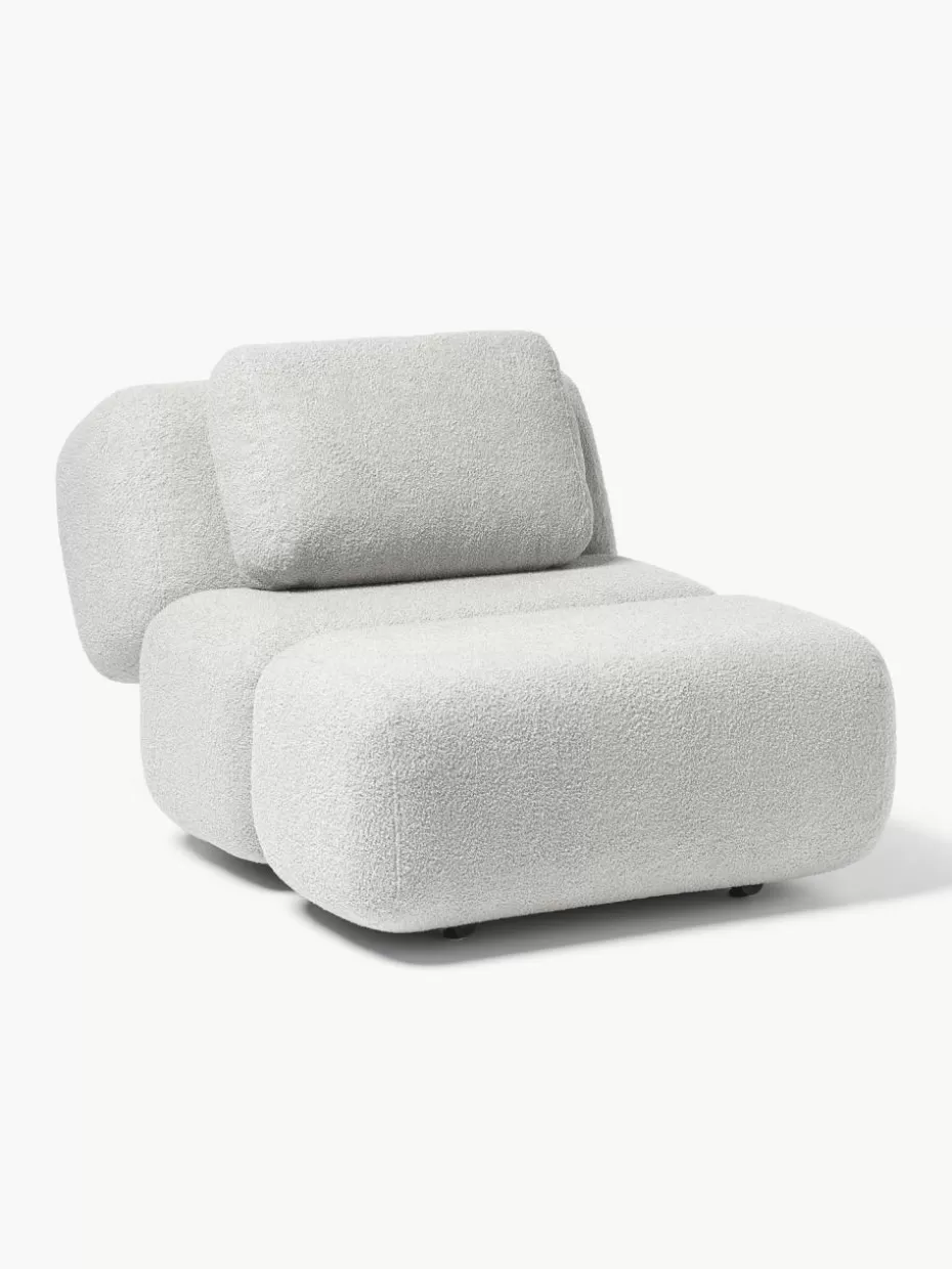 Sessel | Sofaserien-Westwing Collection Teddy-Sessel Caterpillar Teddy Hellgrau