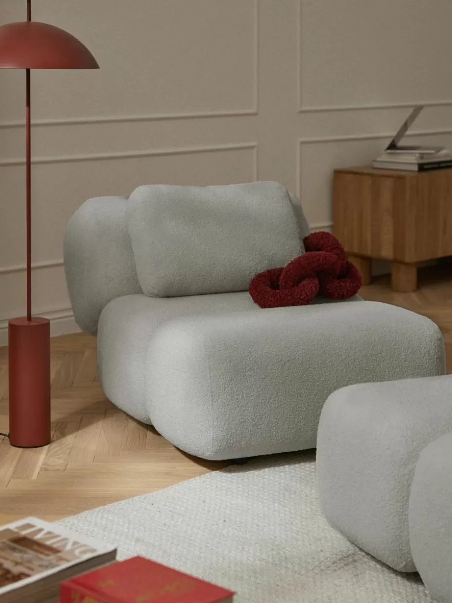 Sessel | Sofaserien-Westwing Collection Teddy-Sessel Caterpillar Teddy Hellgrau