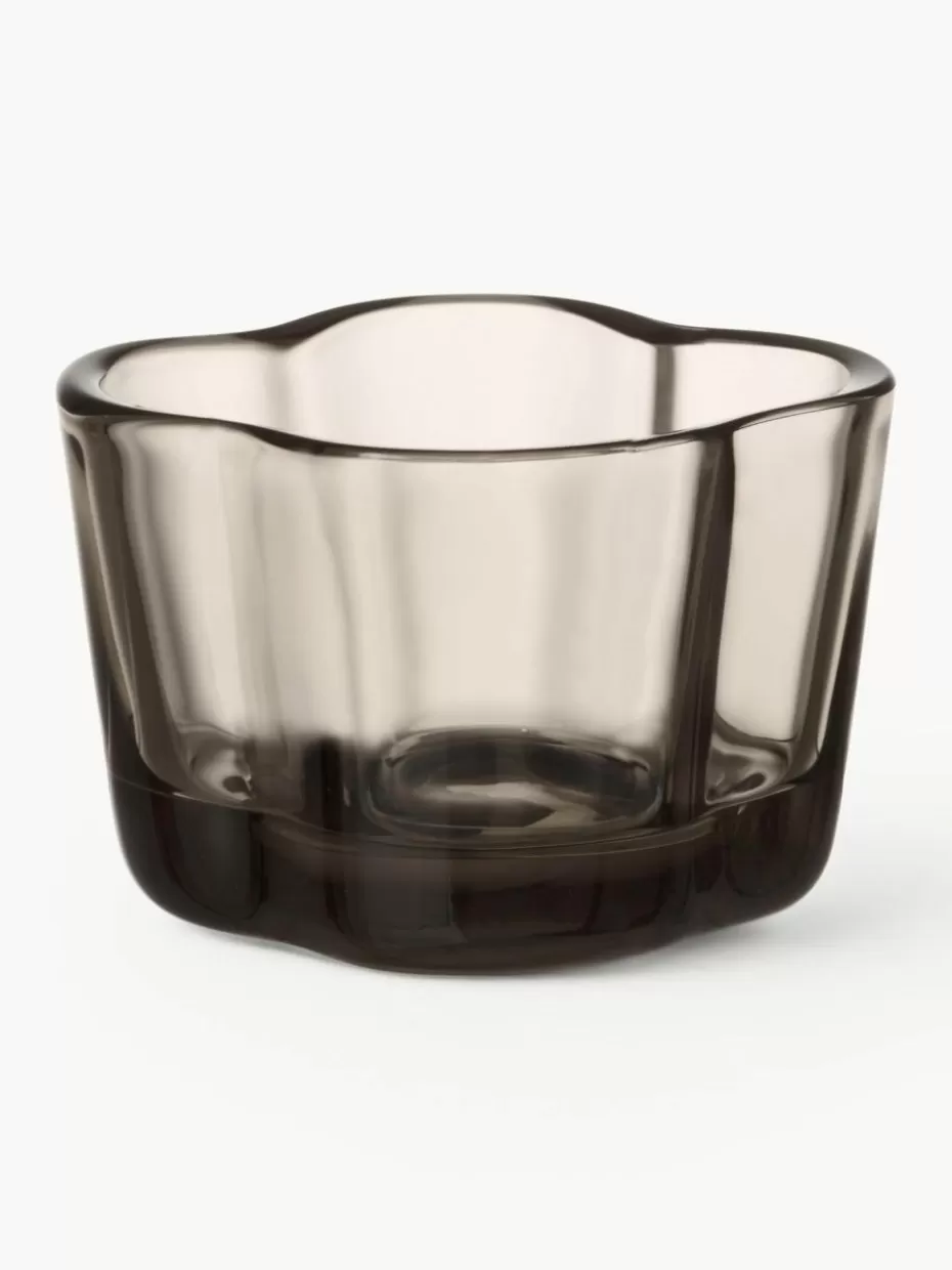 Teelichthalter-iittala Teelichthalter Alvar Aalto Greige, transparent