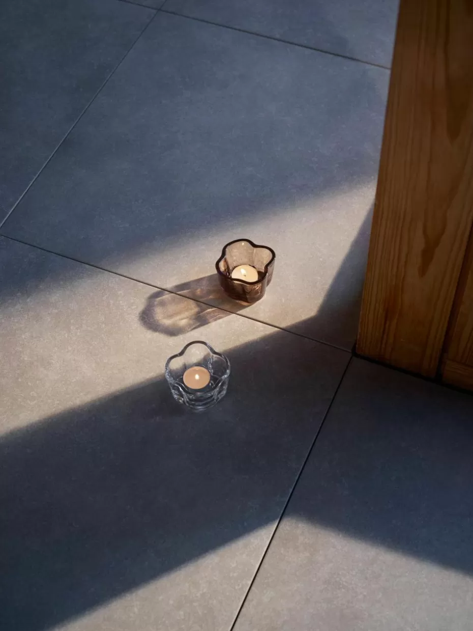 Teelichthalter-iittala Teelichthalter Alvar Aalto Greige, transparent