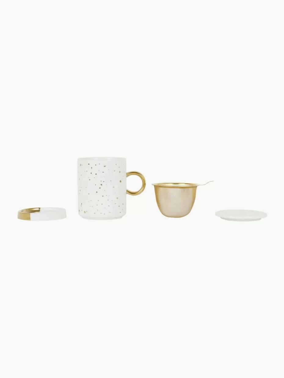 Tassen-Westwing Teetasse Astre mit Sieb, Deckel und Untertasse