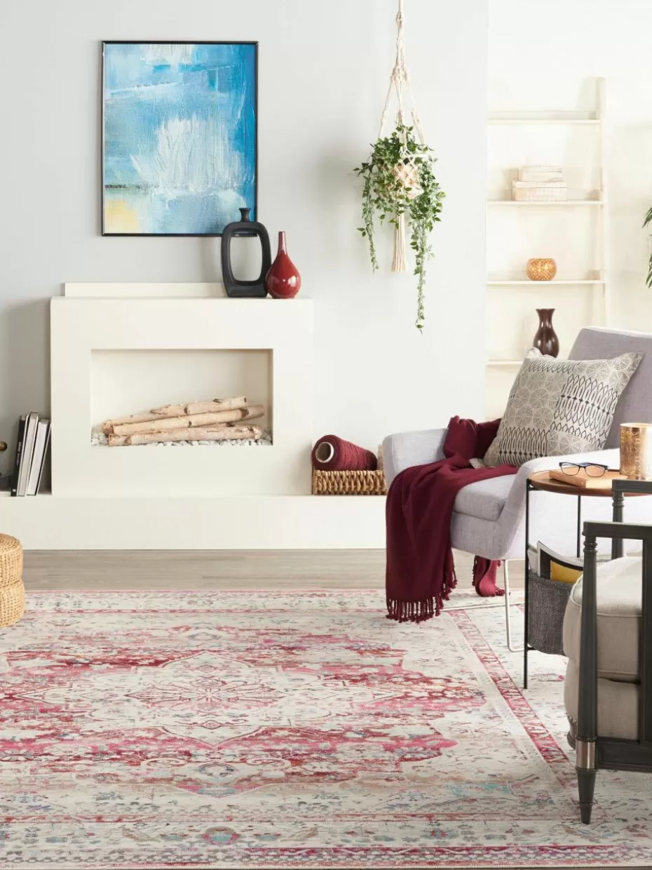 Rechteckige Teppiche-Westwing Teppich Kashan mit Vintagemuster