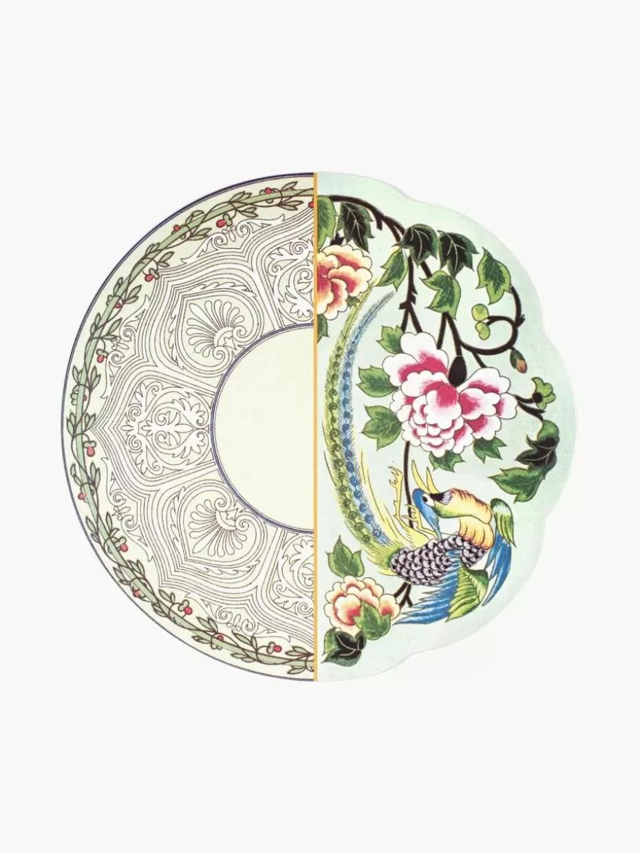 Tischsets | Tischsets-Seletti Tischset Hybrid mit abstraktem Design Grün- und Rosatöne