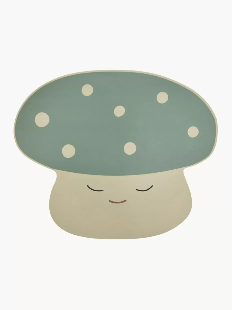 Tischsets & Lätzchen-Oyoy Living Design Tischset Mushroom Mintgrün, Hellbeige