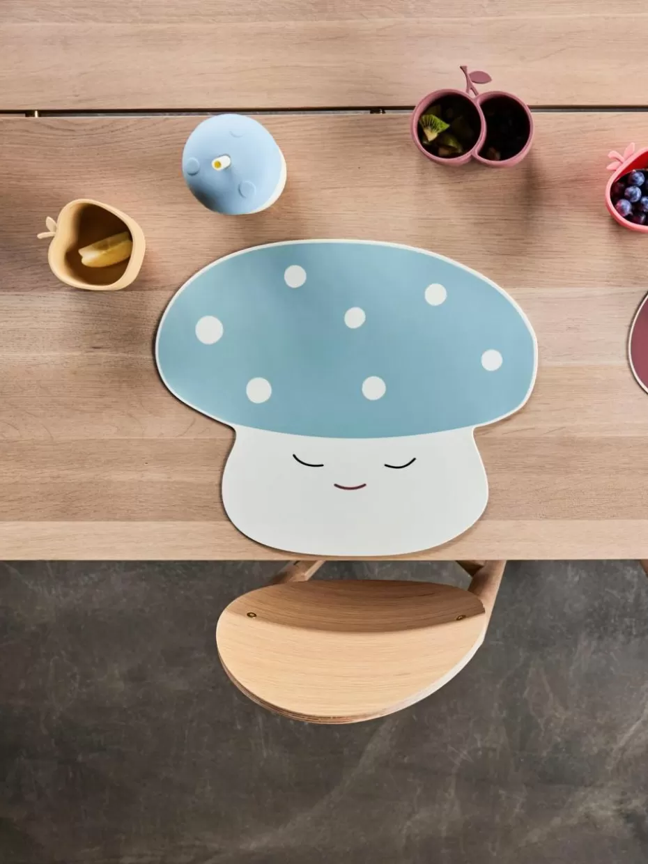 Tischsets & Lätzchen-Oyoy Living Design Tischset Mushroom Mintgrün, Hellbeige